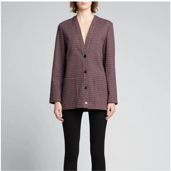 Theory Collin Slit Houndstooth Knit Cardigan Sz S - Picture 1 of 7